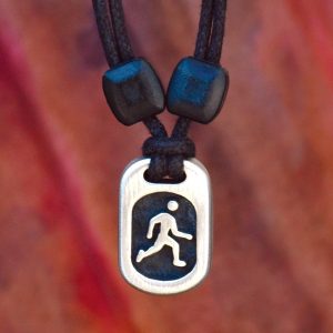 Runner pewter pendant