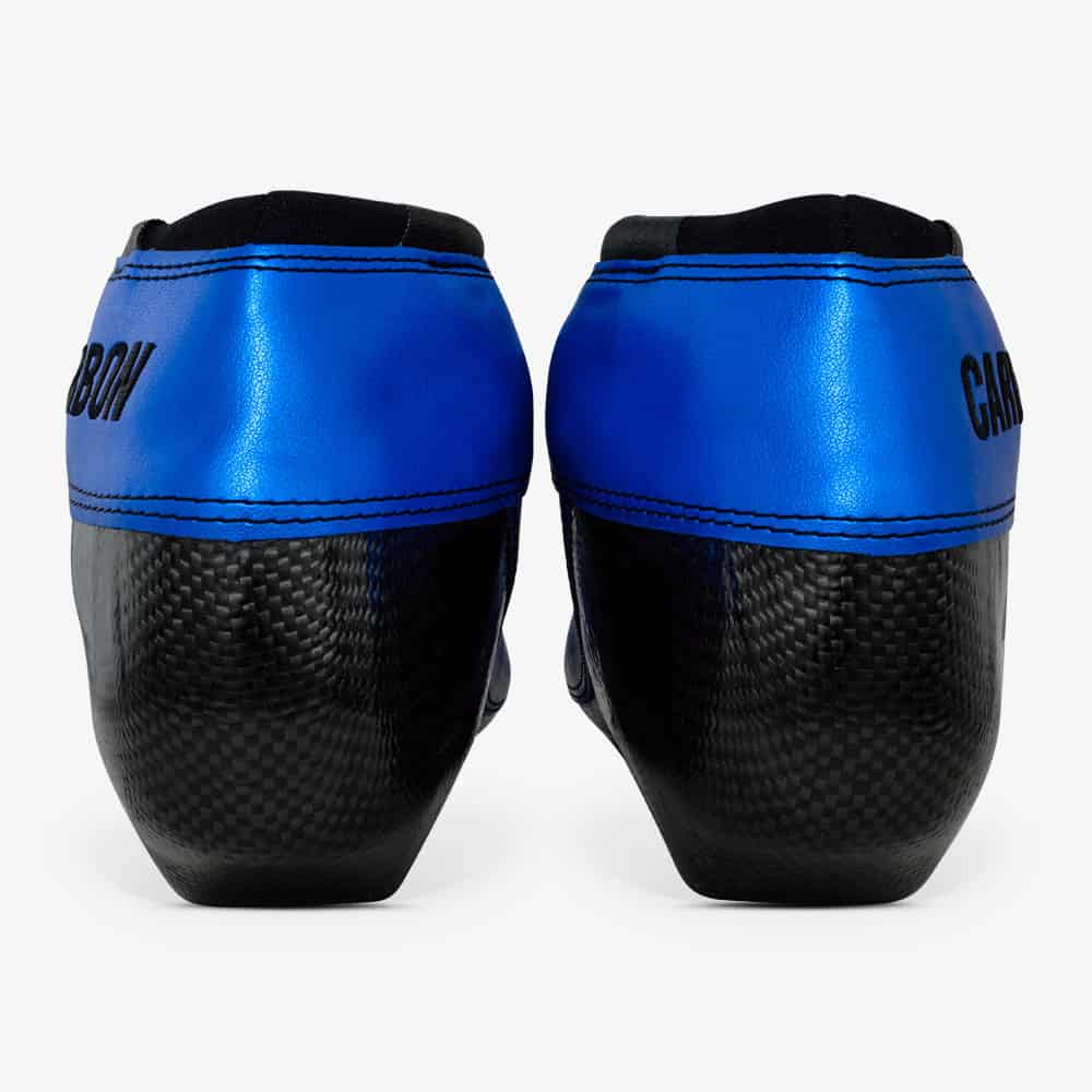 a pair of blue and black shoes with the word camaro on them